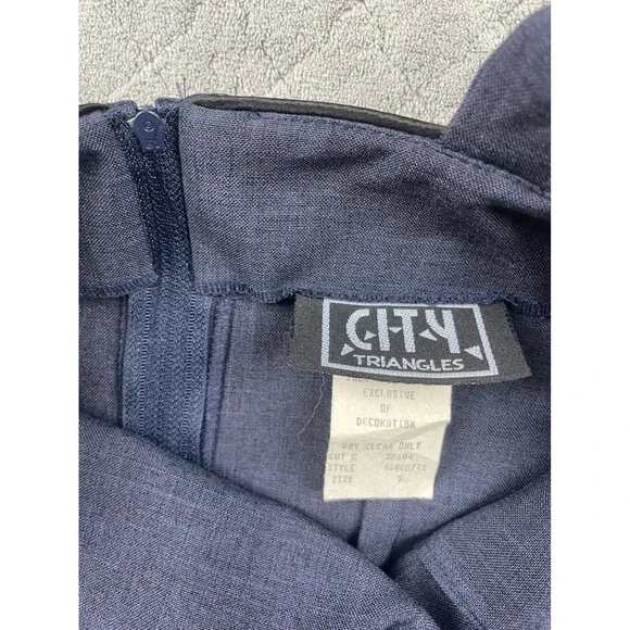 City Triangles Navy Blue Floral Print Square‎ Neck Mini Dress Size S - Picture 13 of 14